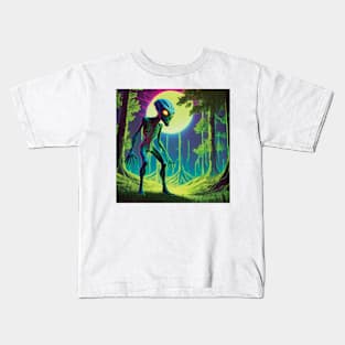 Creature Wandering in the Woods Kids T-Shirt